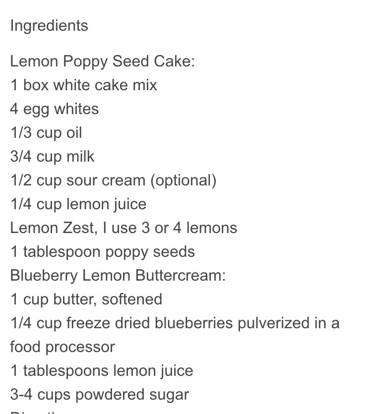 Blueberry Lemon Poppy Seed Cupcakes