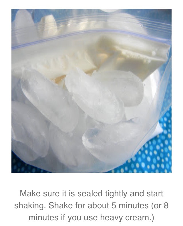Homemade Ice cream In A Baggie!!