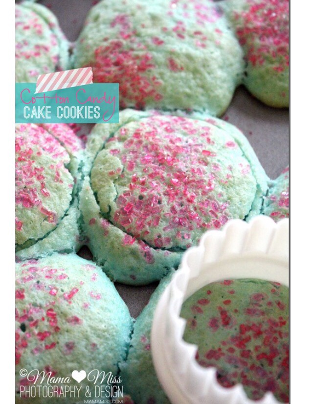 Cotton Candy Cake Cookies 💙💗