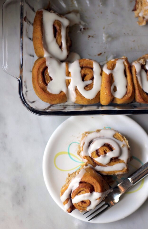 Drizzle the glaze evenly over the rolls; serve immediately.