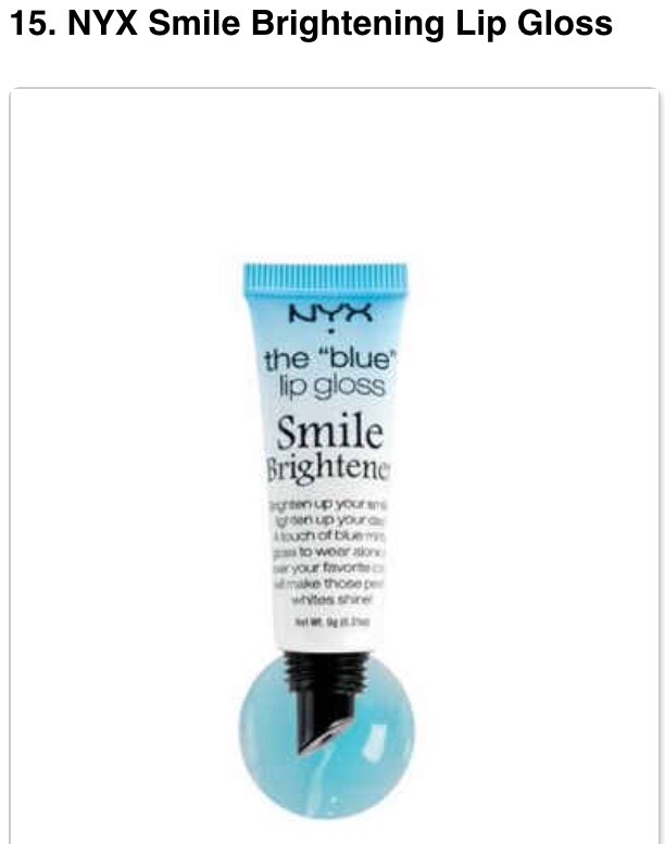 Clear gloss that turns into a pinkish color with blue undertones to make your teeth appear whiter! - $4.50