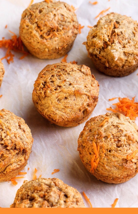Healthy Banana Carrot Muffins