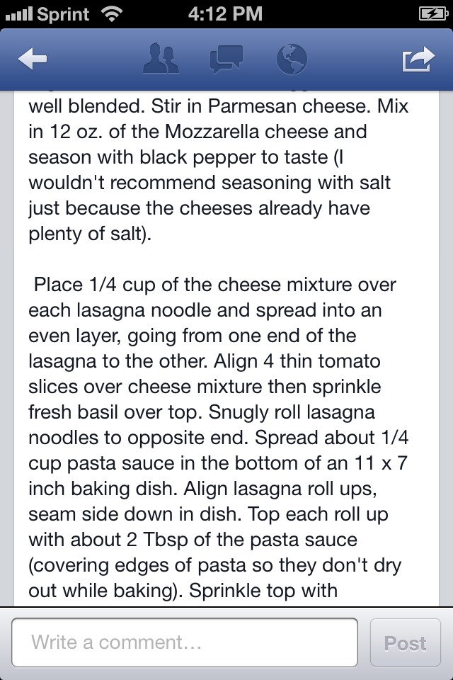 Lasagna Roll Ups