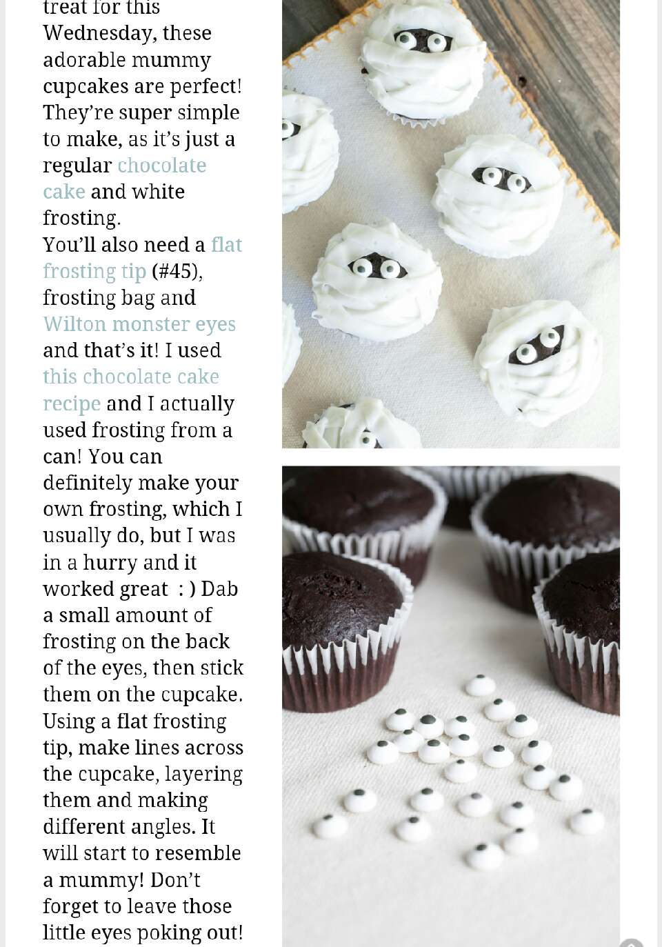 Mummy Cupcakes!!!!