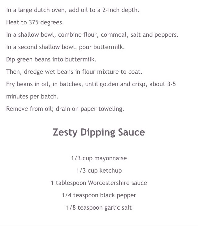 Deep-Fried Green Beans With Zesty Dipping Sauce! 