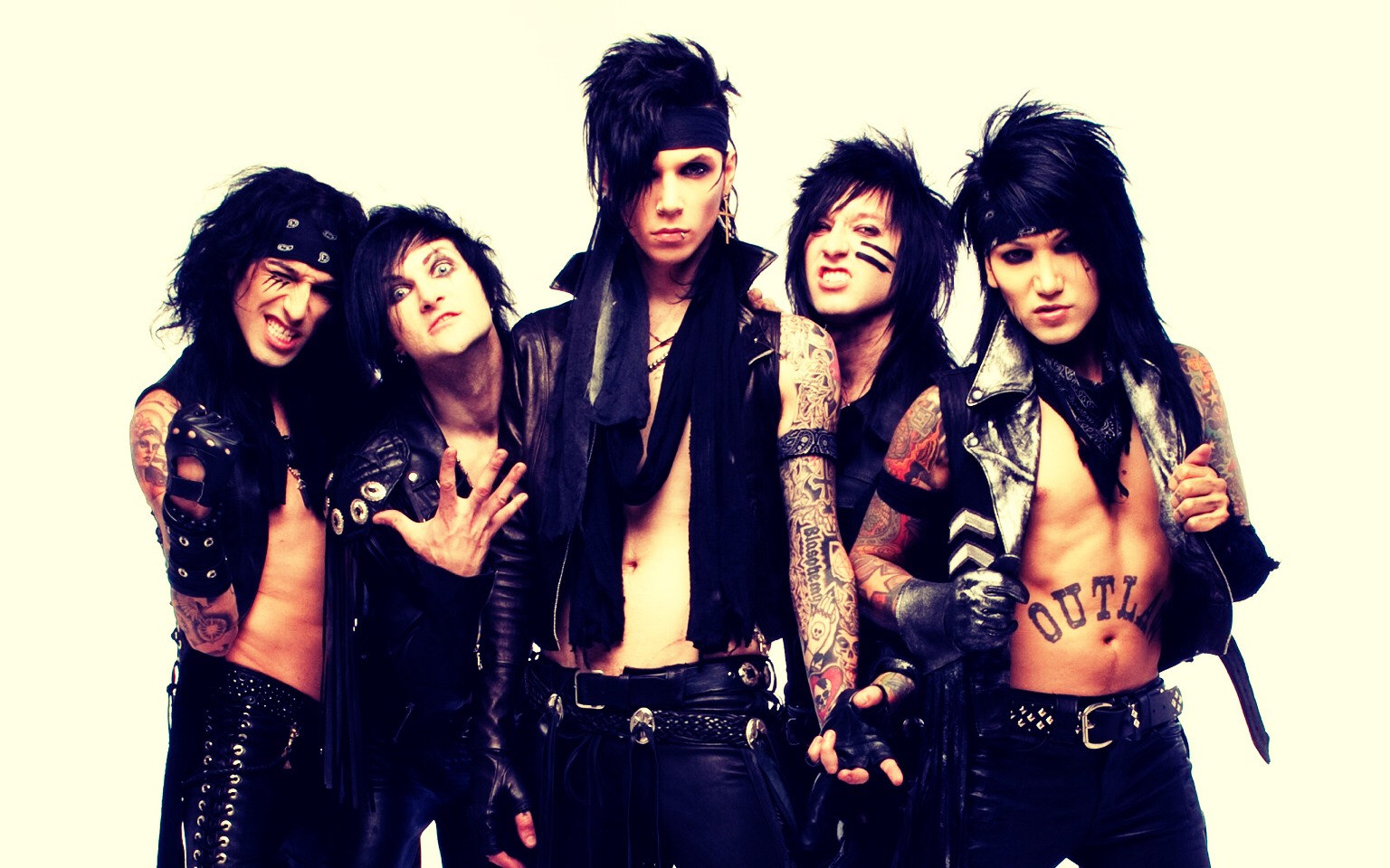 Black veil brides 
Amazing singing and guitar solos
Songs too listen too
In the end
Coffin
Perfect weapon
Lost it all
