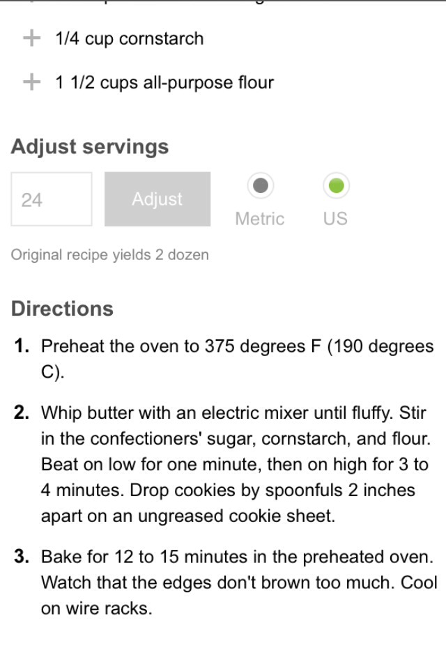 Melt In Your Mouth Short Bread Cookies Recipe