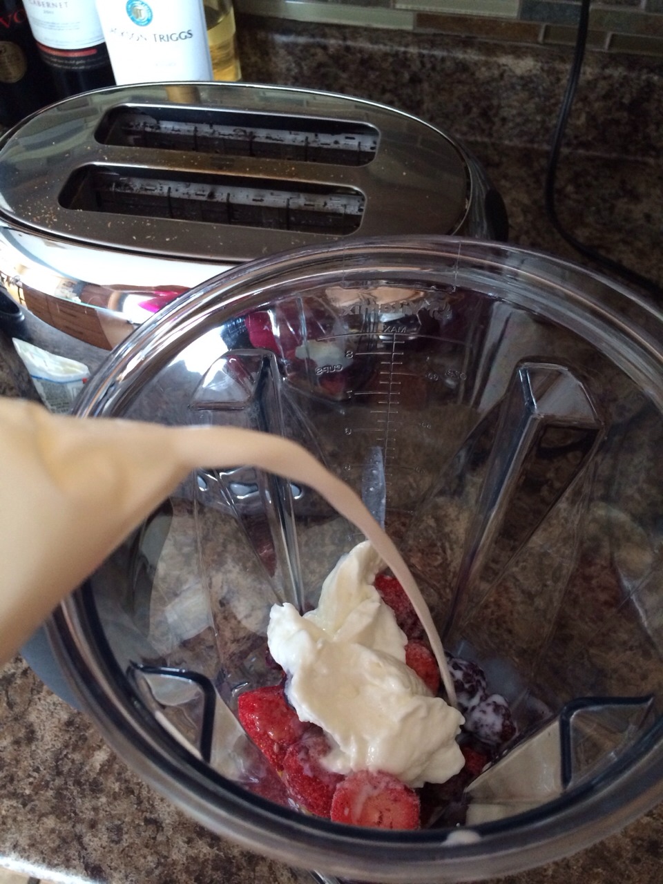 Add yogurt and milk