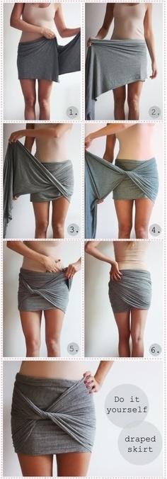 26. Here’s how you make a DIY skirt.