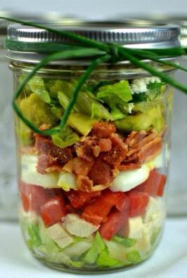 Salad In A Jar!! Such A Time Saver!! Great Way To Bring A Salad To Work Hassle Free!!