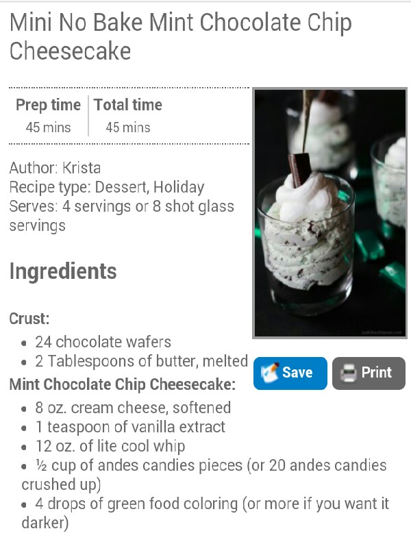Mini No Bake Mini Mint Chocolate Cheesecakes!!
