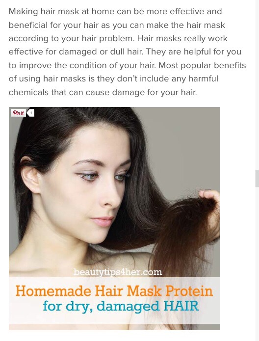 Homemade Hair Mask Protein for Dry, Damage Hair 💁