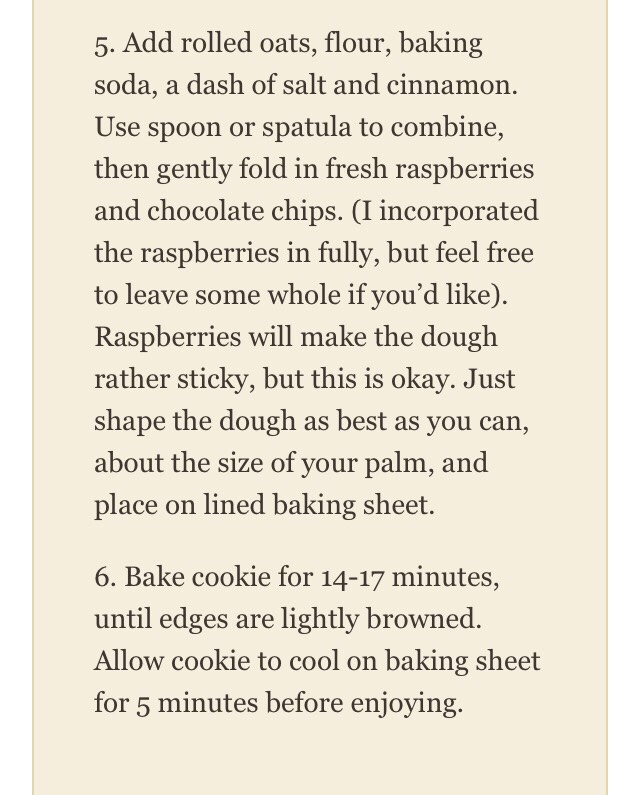 HEALTHY SINGLE SERVE GIANT WHITE CHOCOLATE RASPBERRY COOKIE