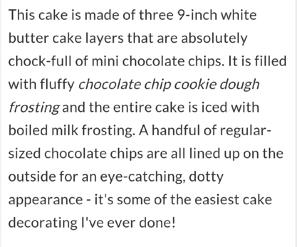 Chocolate Chip Cookie Dough Cake!