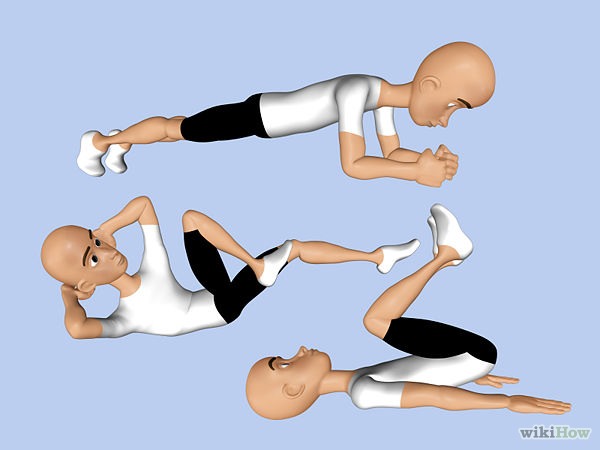 Exercise your core muscles. Once the fat on top of your abs is gone, you'll need washboard abs to be underneath. In the comfort of your home, you can exercise your core muscles -- it helps posture, too!
To do it right, keep your butt and abs flexed