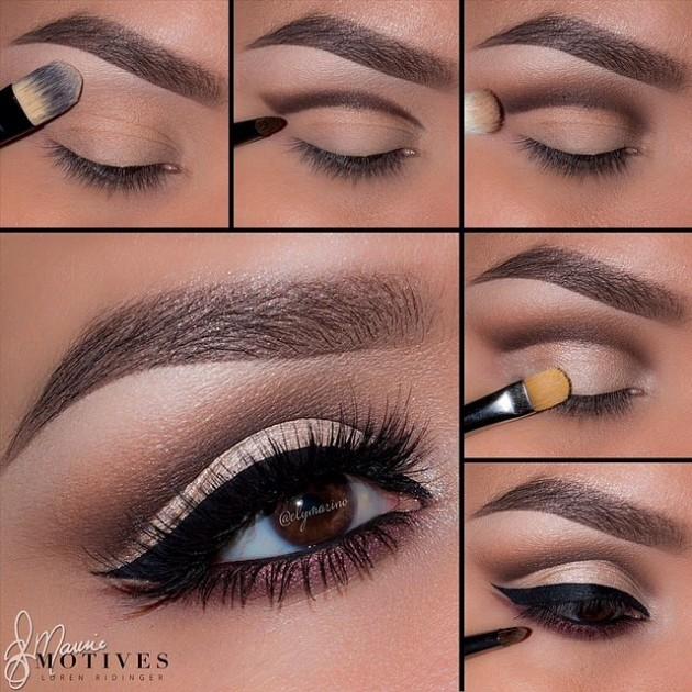 3. Add a light color under the dark crease line. You can even use concealer to clean the bottom of the line up!