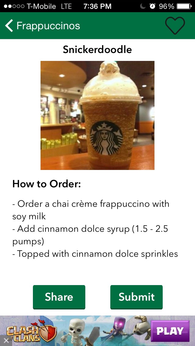 Cold  Secret Starbucks Drinks 