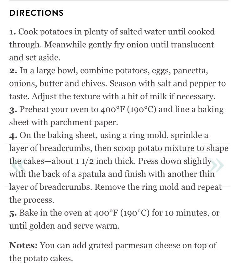 Baked Mashed Potatoes Cake