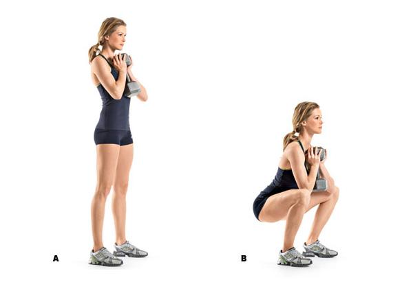goblet squats 25 reps
