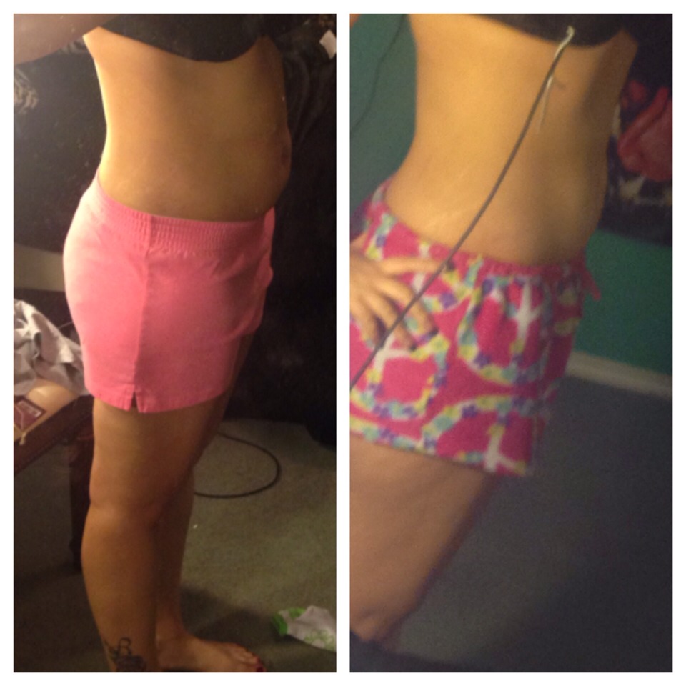 1st pic was the 7:00 at night, I stopped eating then, and the 2nd pic was the next morning when i got up.. Around 7am.