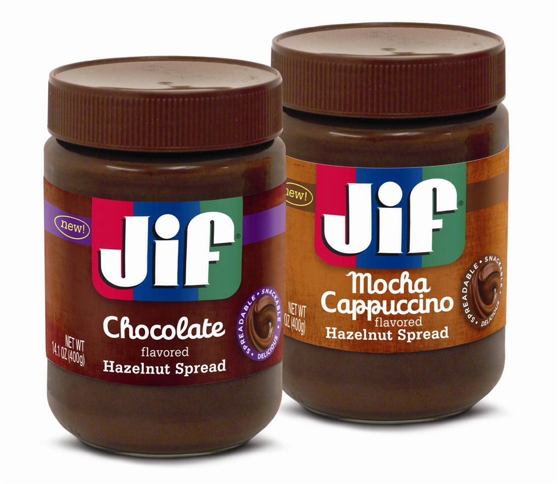 Jif also makes these 2 great spreads,one is similar to Nutella and the other is mocha cappuccino, yum! Just swap the peanut butter out for one of these and change the frosting to suit your taste buds!