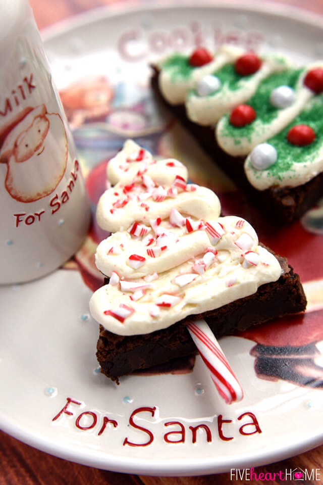 Use a variety of sprinkles, leftover crushed candy canes, and small candies to decorate the trees. Store refrigerated in a tightly covered container.