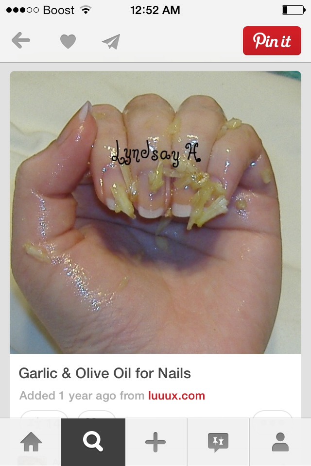 Last but not least another option is garlic and olive oil two amazing antioxidant natural produce products that can strengthen and harden your nails. 