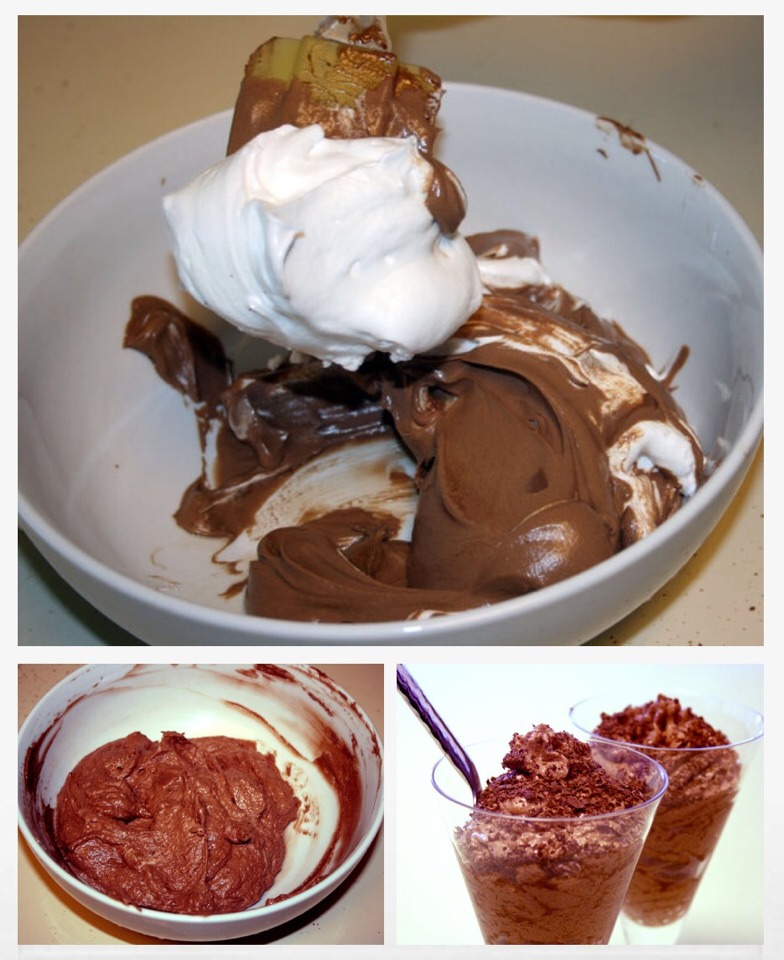 Carefully fold the meringue through the chocolate mixture, then spoon or pipe into chilled serving glasses.
Top with chocolate shavings or cookies or mint sprigs!
Try not to eat the whole thing at once or you may require a trip to hospital
With enough practice (and believe me, once you try this, you