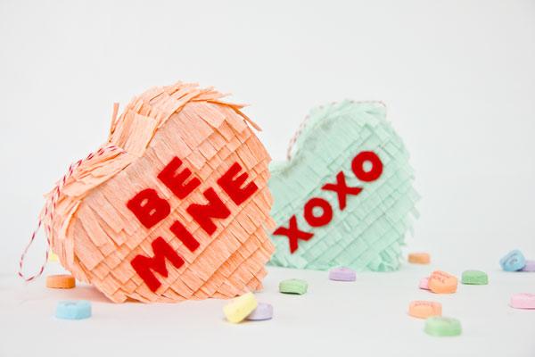 DIY Conversation Heart Piñatas