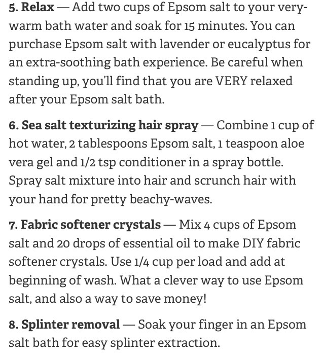 Uses For Epsom Salt! 