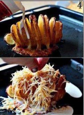 6. Transfer the potatoes onto an oiled baking sheet and drizzle a little oil on top of the potatoes.
7. Season with salt and garlic powder. You can be quite generous with salt.
8. Bake for about 60 minutes.