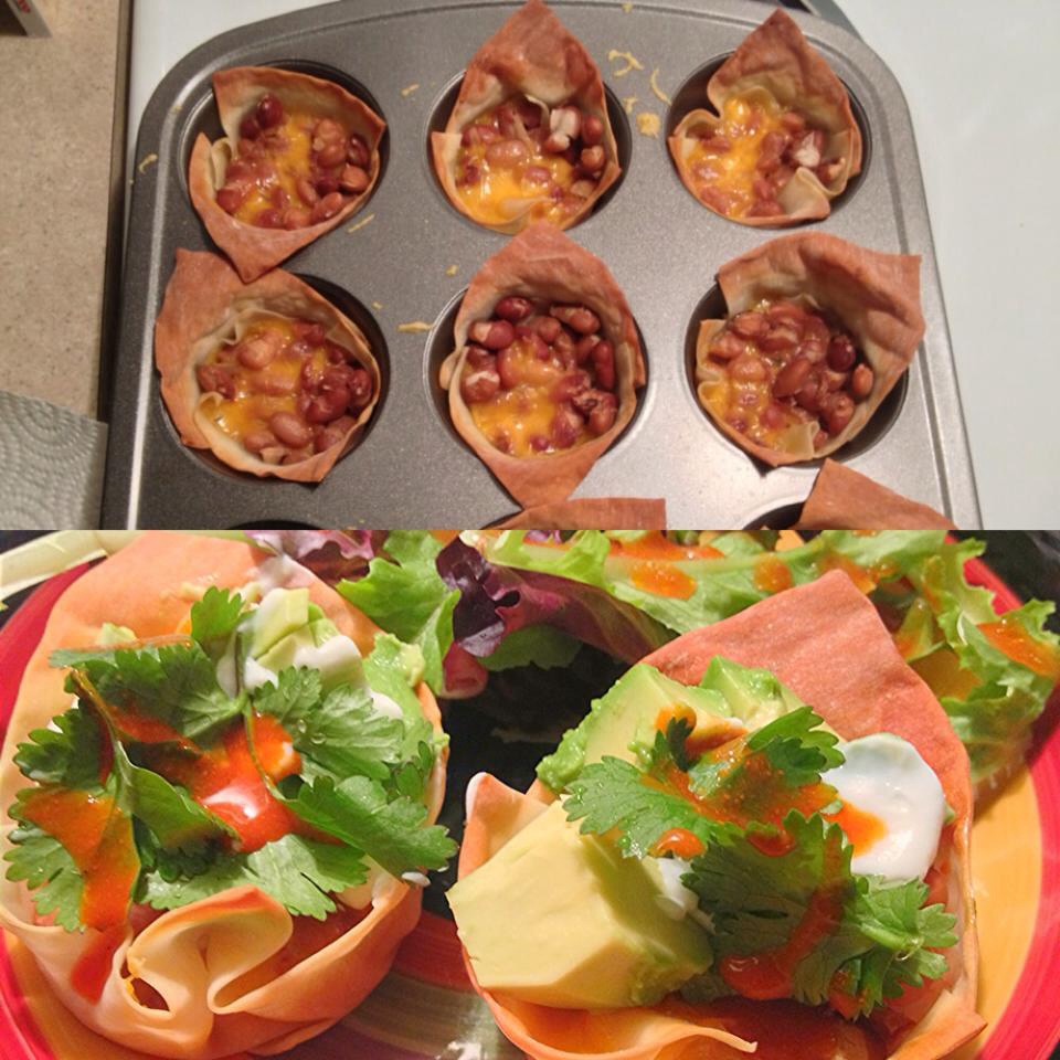 Mini Taco Salad Bowls yum!! 