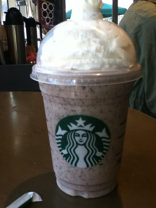 Cookies & Cream Frappuccino

The Secret:	
A Double Chocolate Chip Frap with white mocha sauce instead of the regular mocha sauce

How to Order:	Ask your barista for a Double Chocolate Chip Frappuccino with white mocha sauce instead of the regular mocha sauce that usually comes with it. Enjoy!