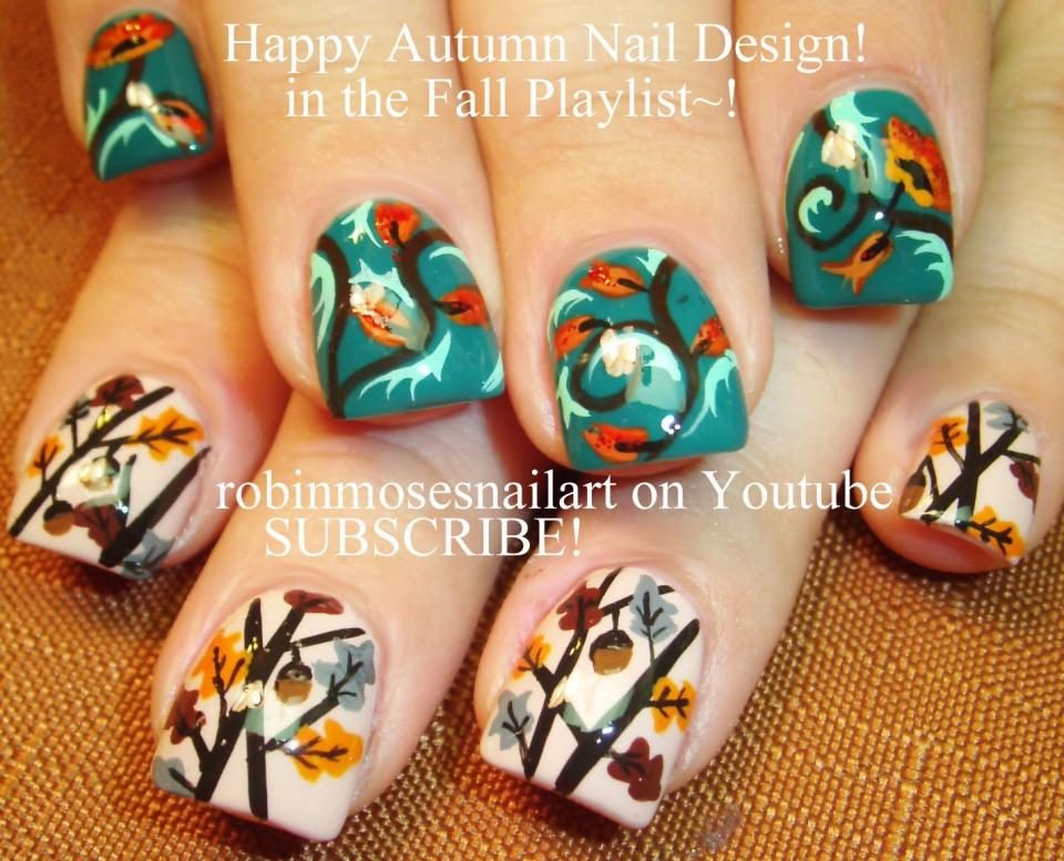 So Pretty Fall Nail Art #fallnails
