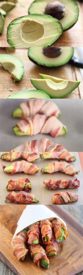 🍖🍻Bacon Wrapped Avocado Fries 🍴🍷