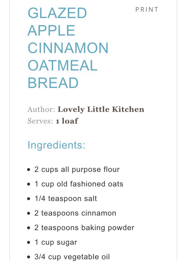 Glazed Apple Cinnamon Oatmeal Bread