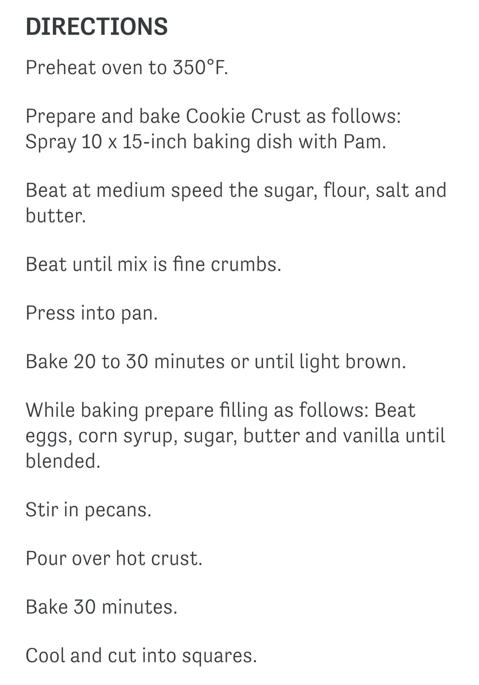 Pecan Pie Bars. π