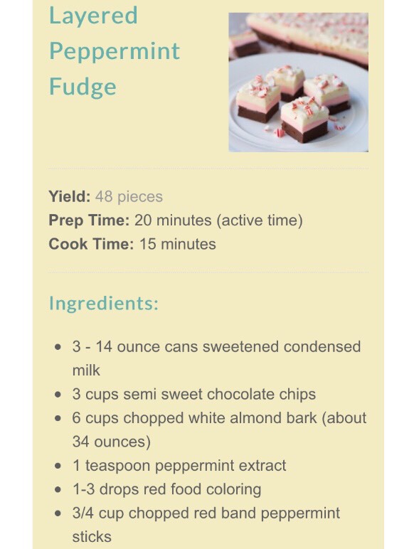 3 Layer Peppermint Fudge