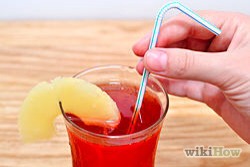 Serve. Place a straw in this drink and enjoy it immediately.