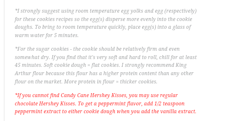 Candy Cane Kiss Cookies!