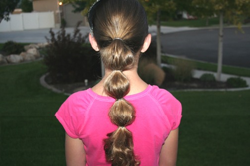 This is an option to do if you want huge waves in your hair. Just keep tying the pony all the way down