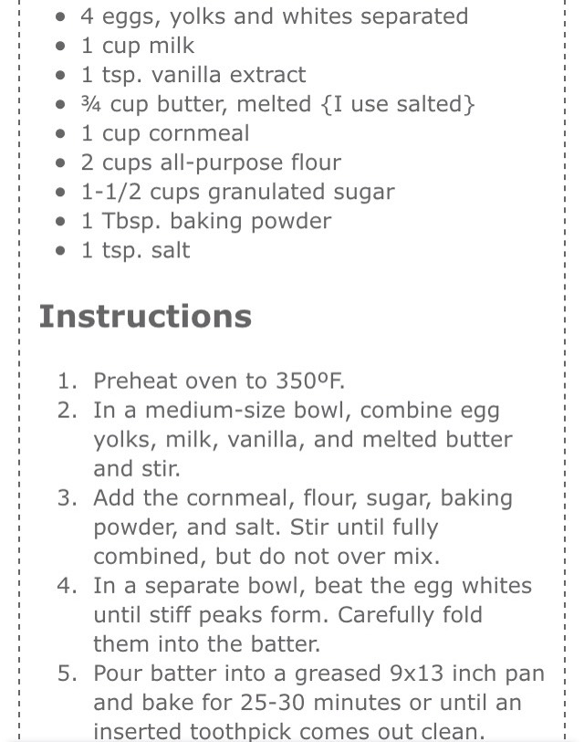 Sweet Corn Bread