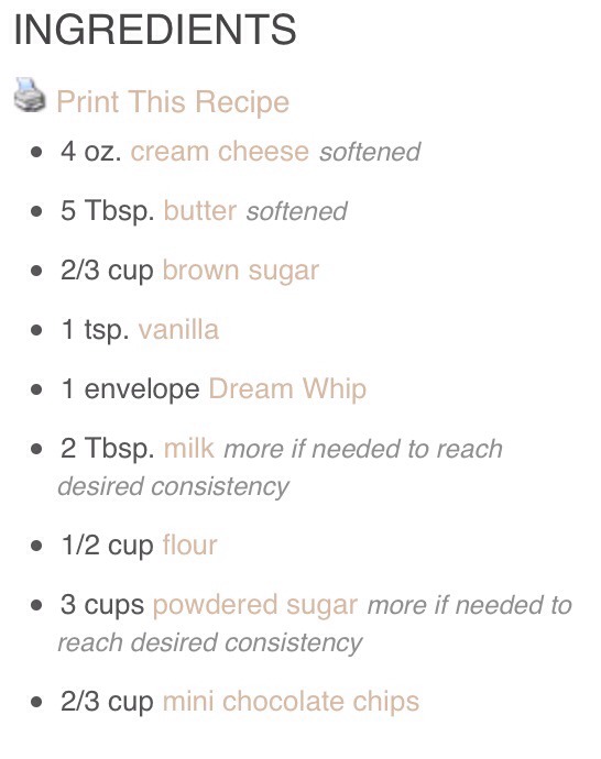 Cream Cheese Cookie Dough Frosting (no-egg!)