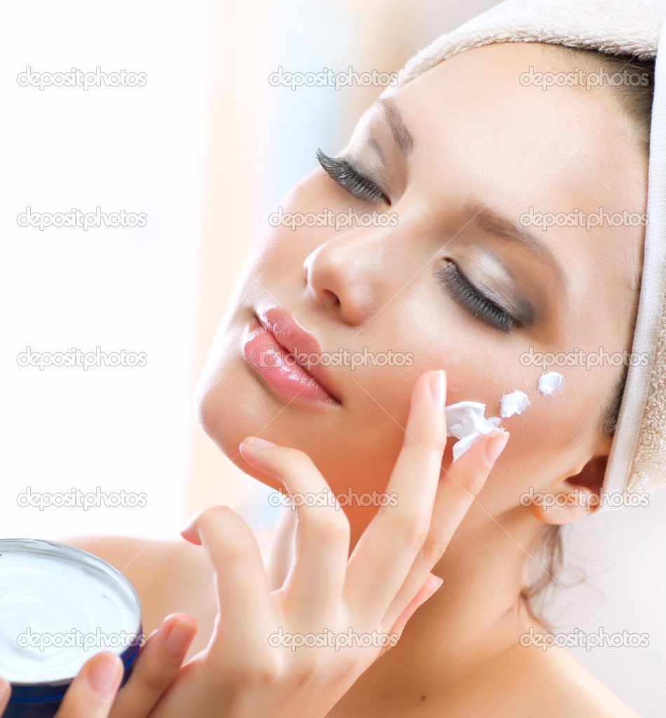 After you wash with a gentle cleanser apply moisturizer to the face and neck. Proceed to put on make up.