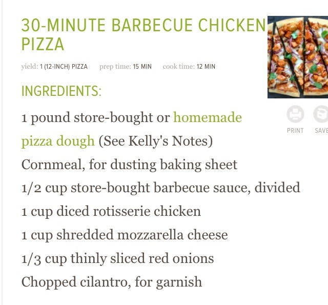 30-minute Barbecue Chicken Pizza Recipe