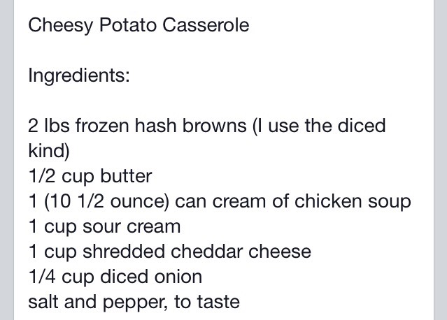 Cheesy Potato Casserole