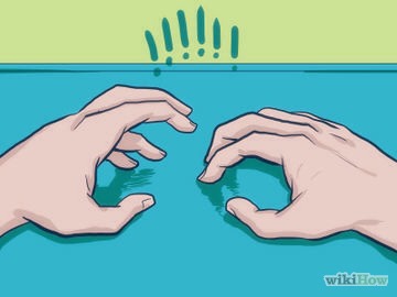 1) Find a habit to take the place of nail biting. Whenever you have the urge to bite, do that instead. Some people like to drum their fingers, twiddle their thumbs, clasp their hands, put their hands in their pockets, or just stare at their hands. Just make sure it's not a bad habit!