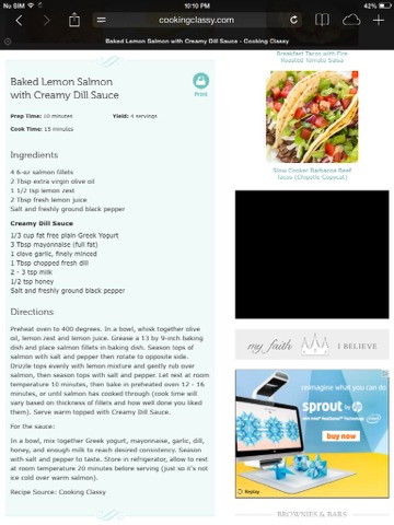 Lemon Dill Salmon