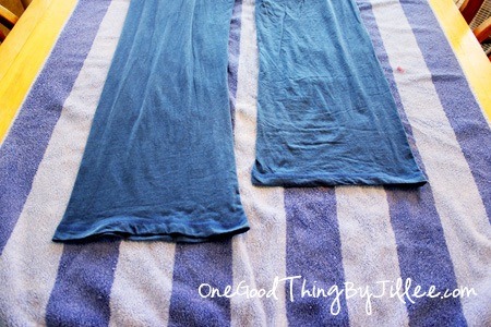 Gently stretch the clothing item as it lays out to dry.