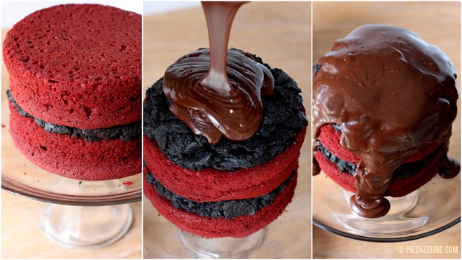 Red Velvet Oreo Truffle Fudge Cake😋💗